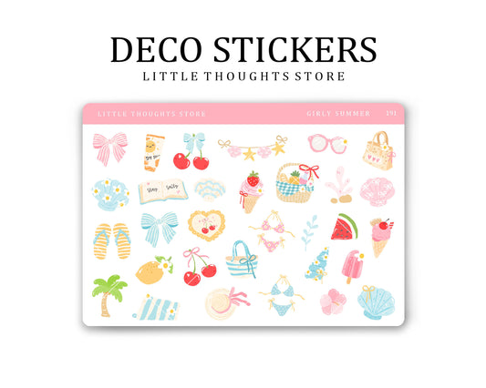 Girly Summer Deco Stickers