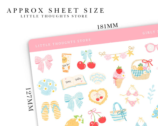 Girly Summer Deco Stickers