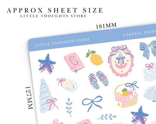 Coastal Preppy Deco Stickers