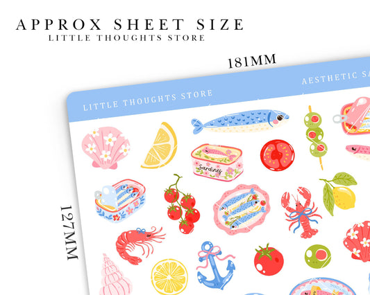 Aesthetic Sardines Deco Stickers