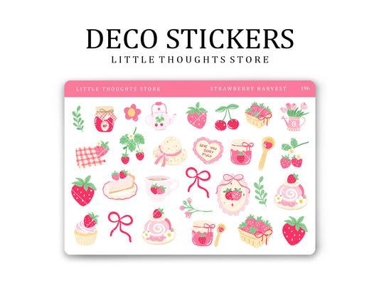 Strawberry Harvest Deco Stickers