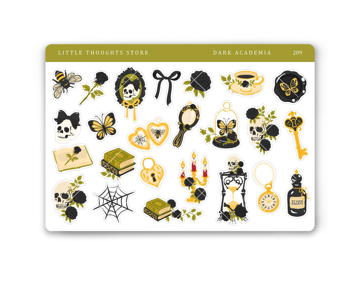 Dark Academia Deco Stickers