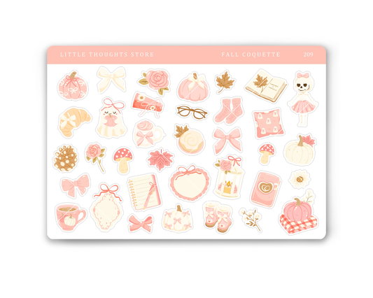 Fall Coquette Deco Stickers