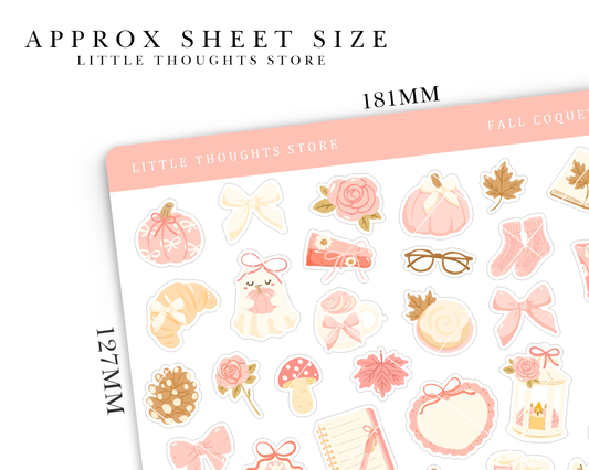 Fall Coquette Deco Stickers