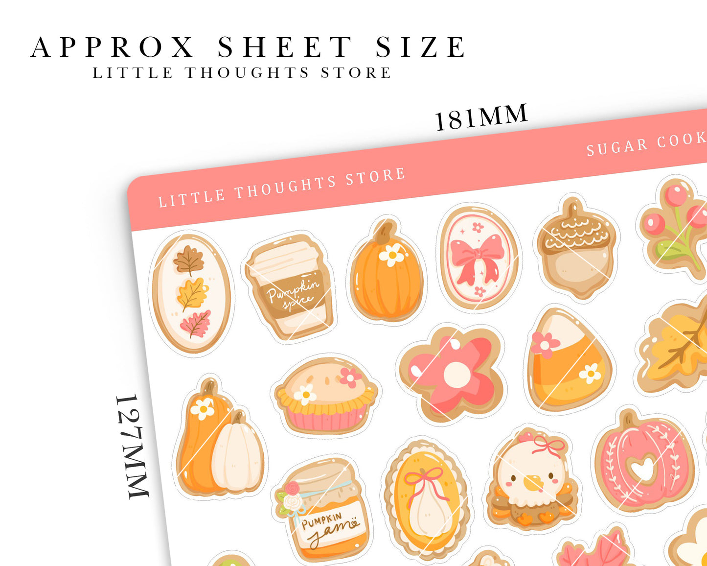Fall Sugar Cookies Deco Stickers