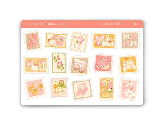 Fall Stamps Deco Stickers