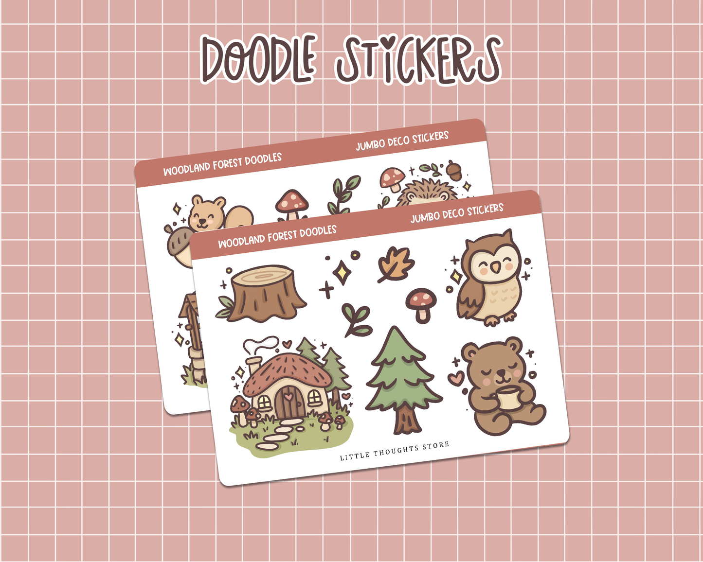 Woodland Forest JUMBO Deco Doodle Stickers