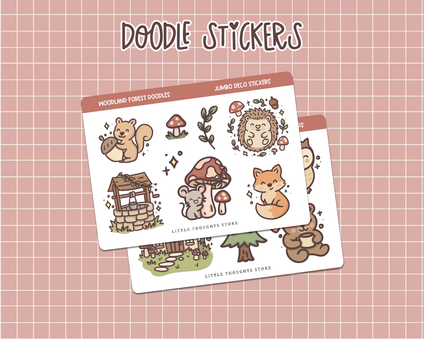 Woodland Forest JUMBO Deco Doodle Stickers