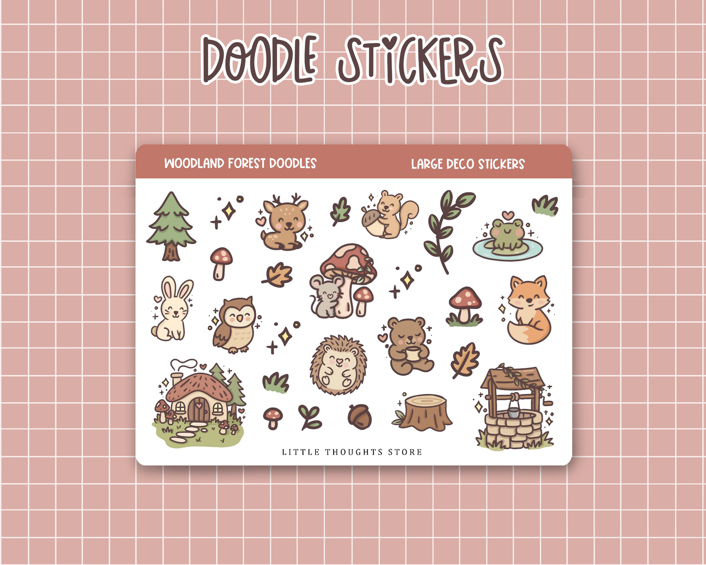Woodland Forest Large Deco Doodle Stickers