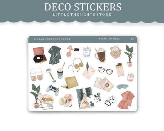 Night In Deco Stickers