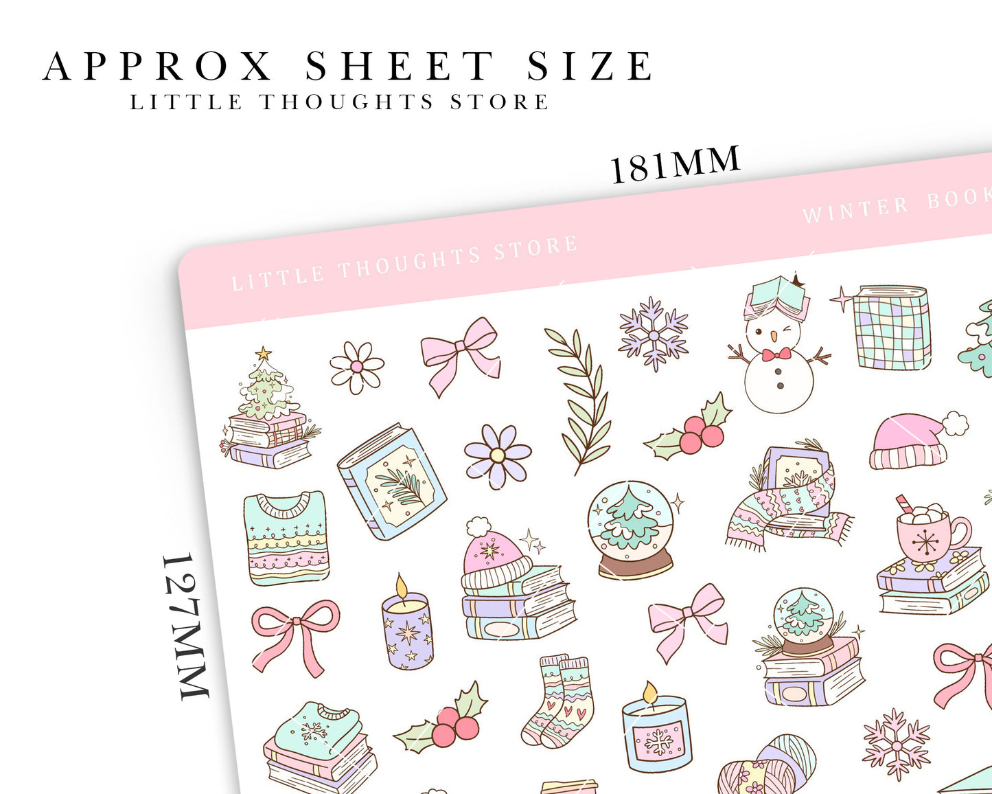Winter Bookish Deco Stickers