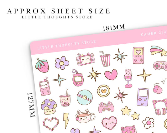 Gamer Girl Deco Stickers
