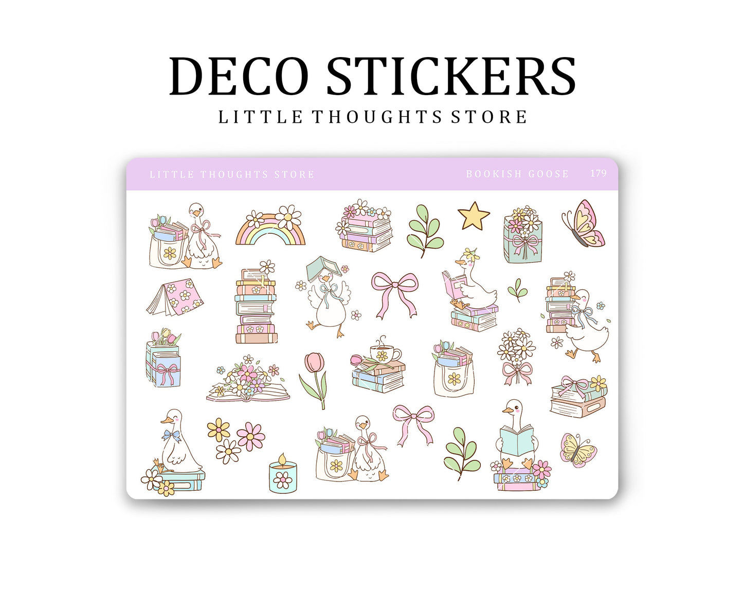 Bookish Goose Deco Stickers