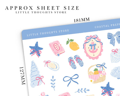 Coastal Preppy Deco Stickers