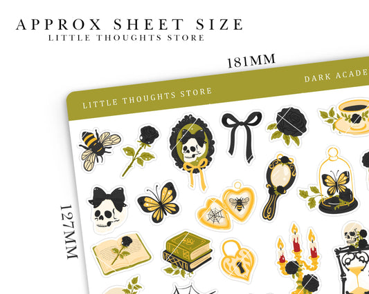Dark Academia Deco Stickers