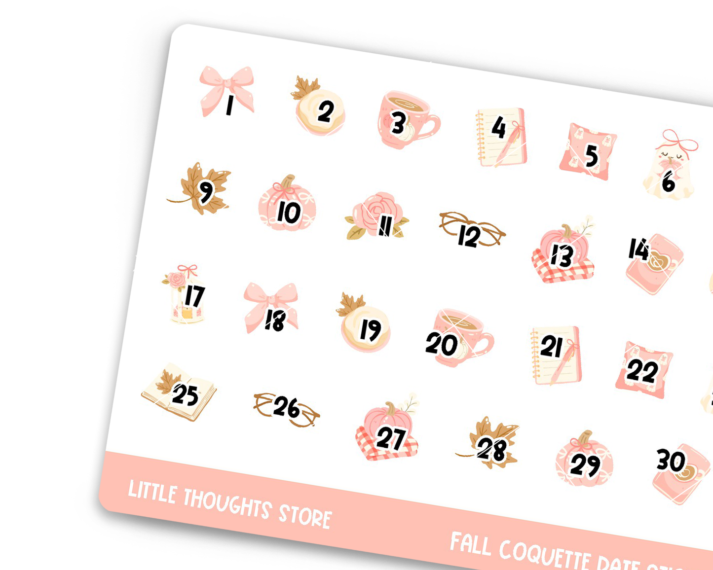 Fall Coquette Date Stickers