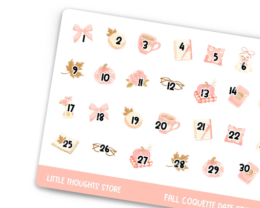 Fall Coquette Date Stickers