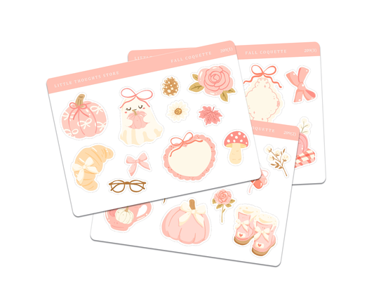 Fall Coquette Jumbo Deco Doodle Stickers