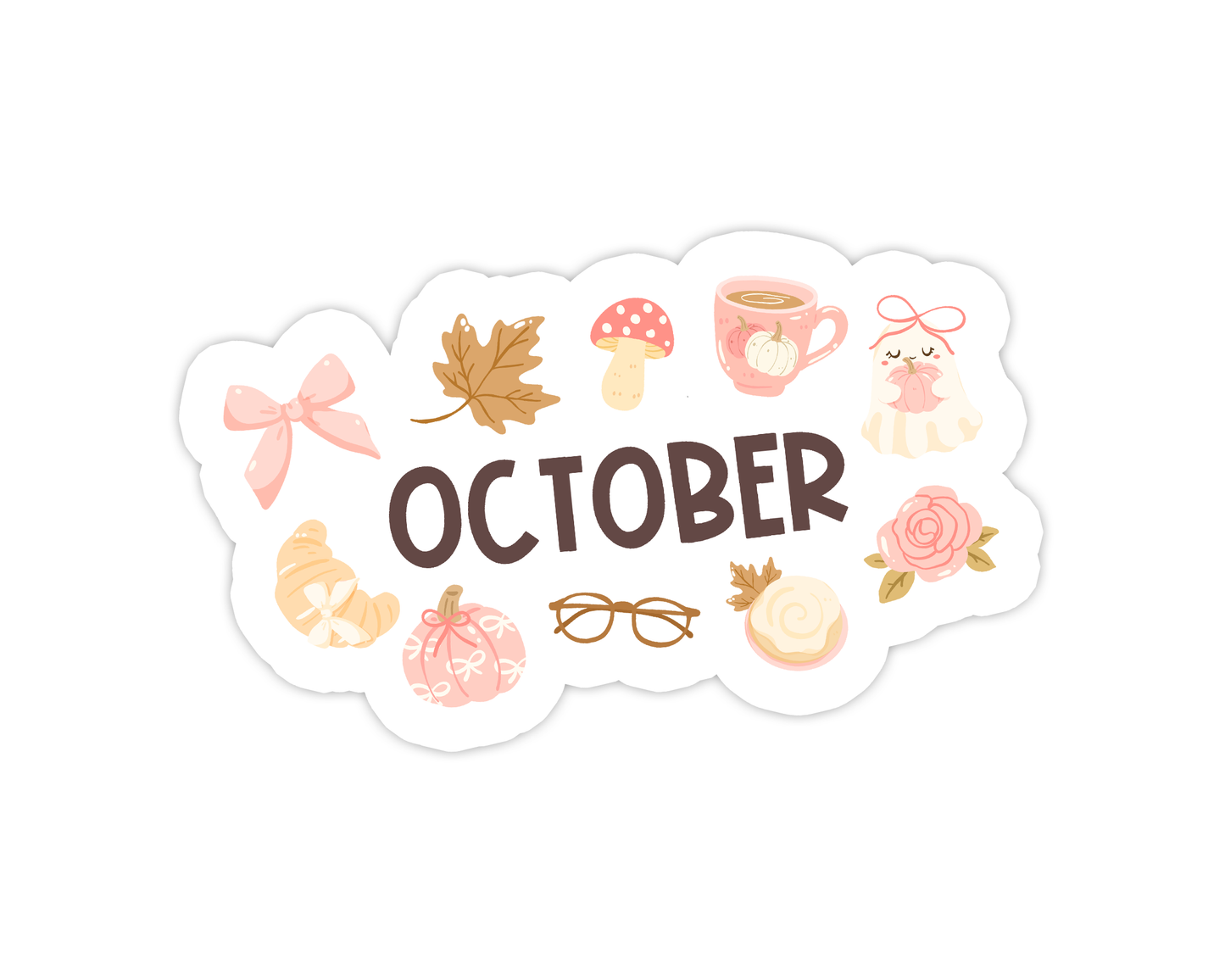 Fall Coquette October Sticker
