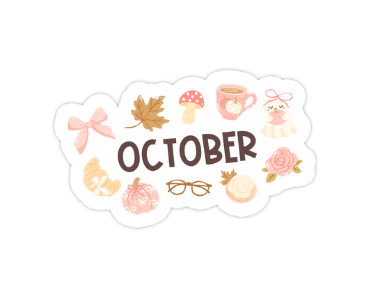 Fall Coquette October Sticker