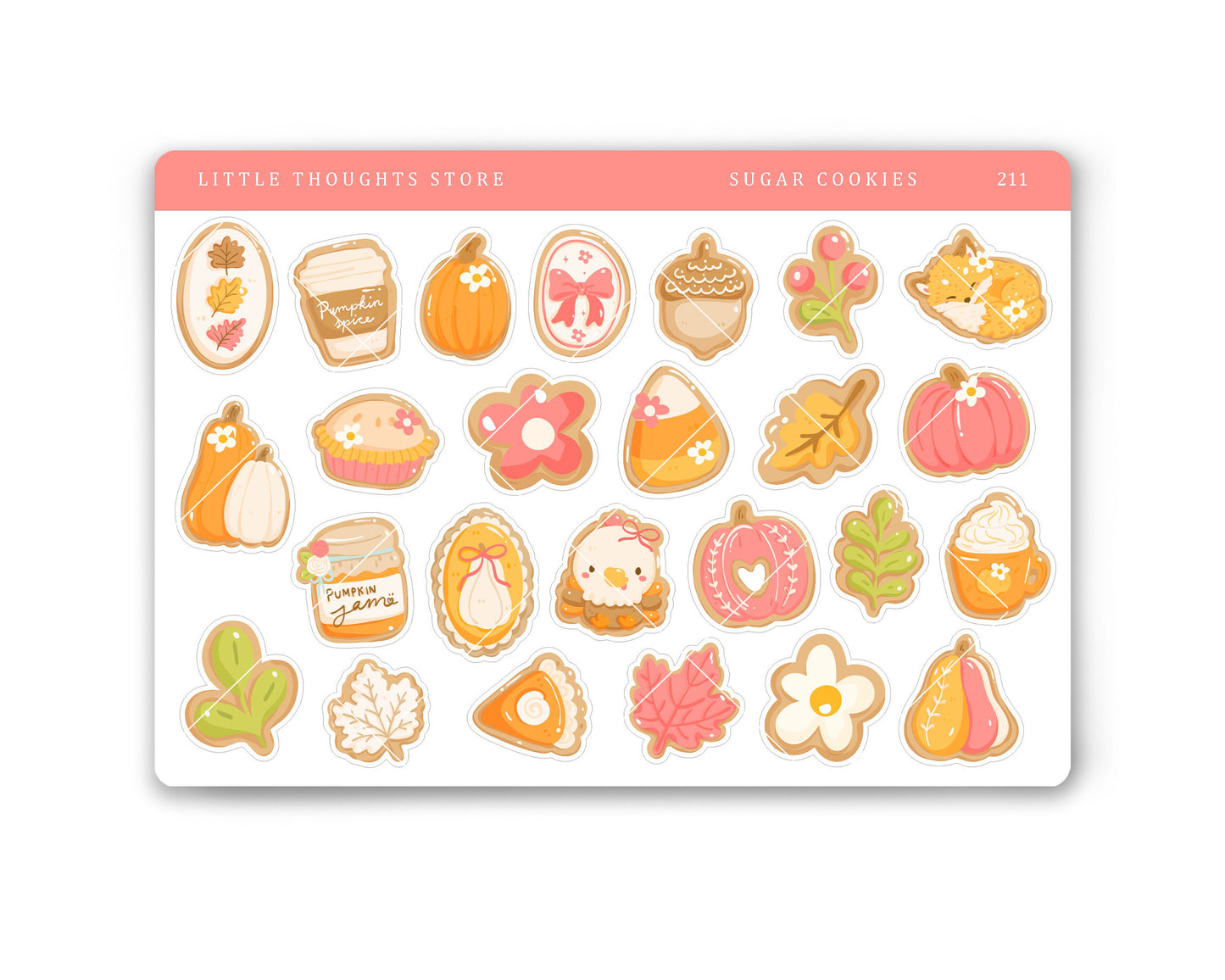 Fall Sugar Cookies Deco Stickers