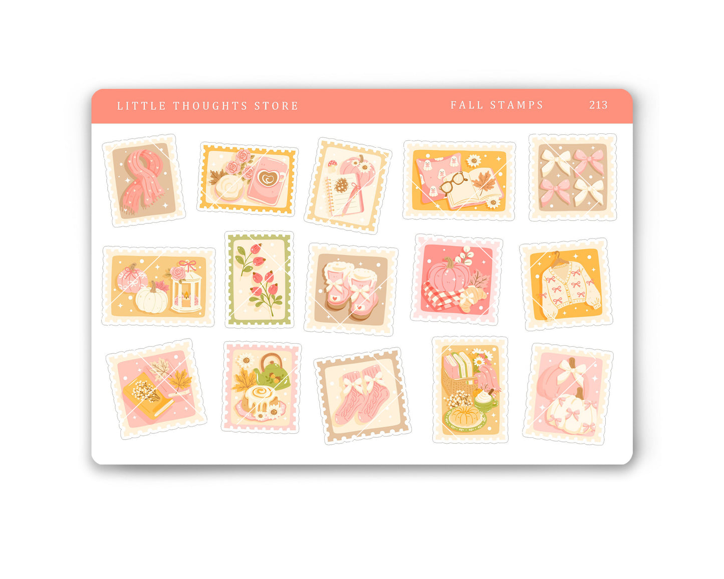 Fall Stamps Deco Stickers