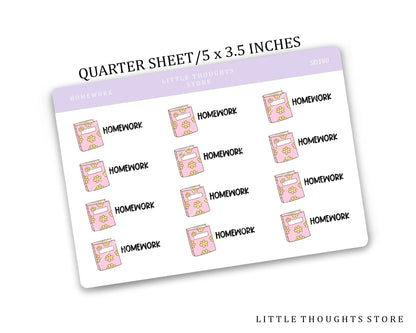 Homework Script Stickers