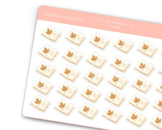 Autumn Reading Book Deco Stickers