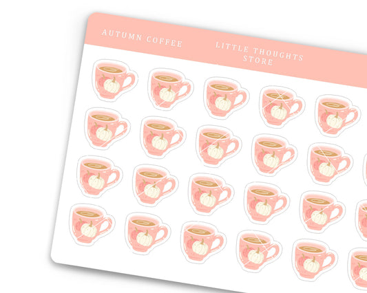 Autumn Coffee Deco Stickers
