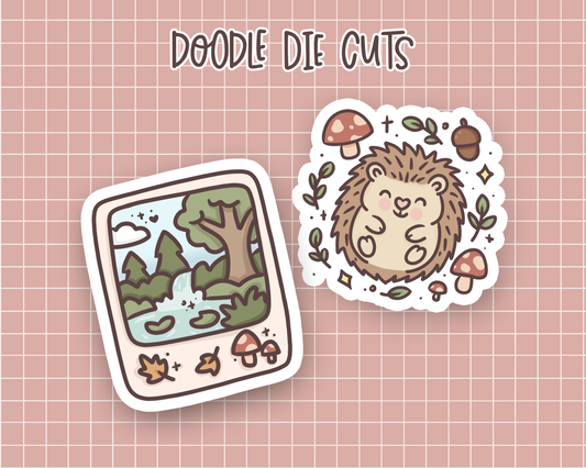 Woodland Forest Die Cuts Doodle Stickers