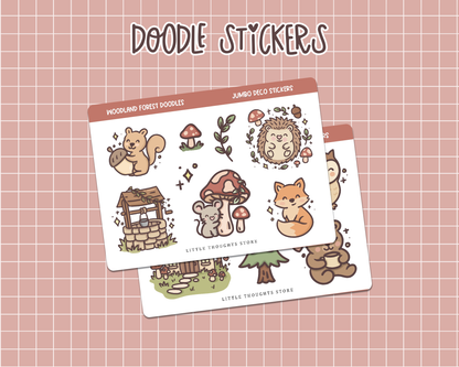 Woodland Forest JUMBO Deco Doodle Stickers