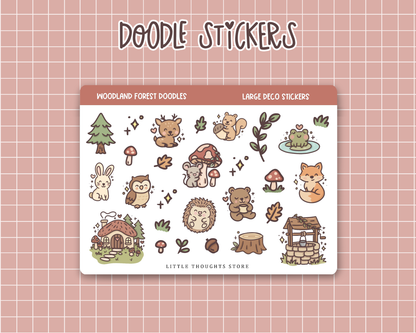 Woodland Forest Large Deco Doodle Stickers