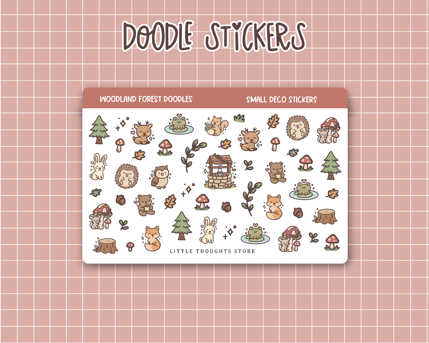 Woodland Forest Small Deco Doodle Stickers