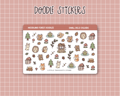 Woodland Forest Small Deco Doodle Stickers