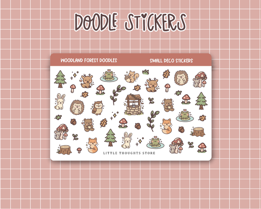 Woodland Forest Small Deco Doodle Stickers
